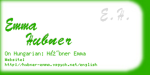 emma hubner business card